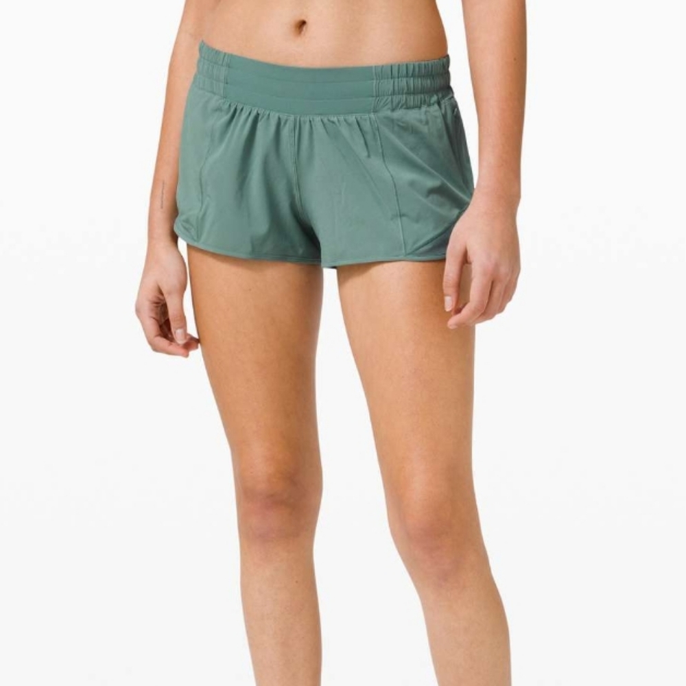 Lululemon Hotty Hot Shorts 6 Tidewater Teal 2.5" - Picture 2 of 11